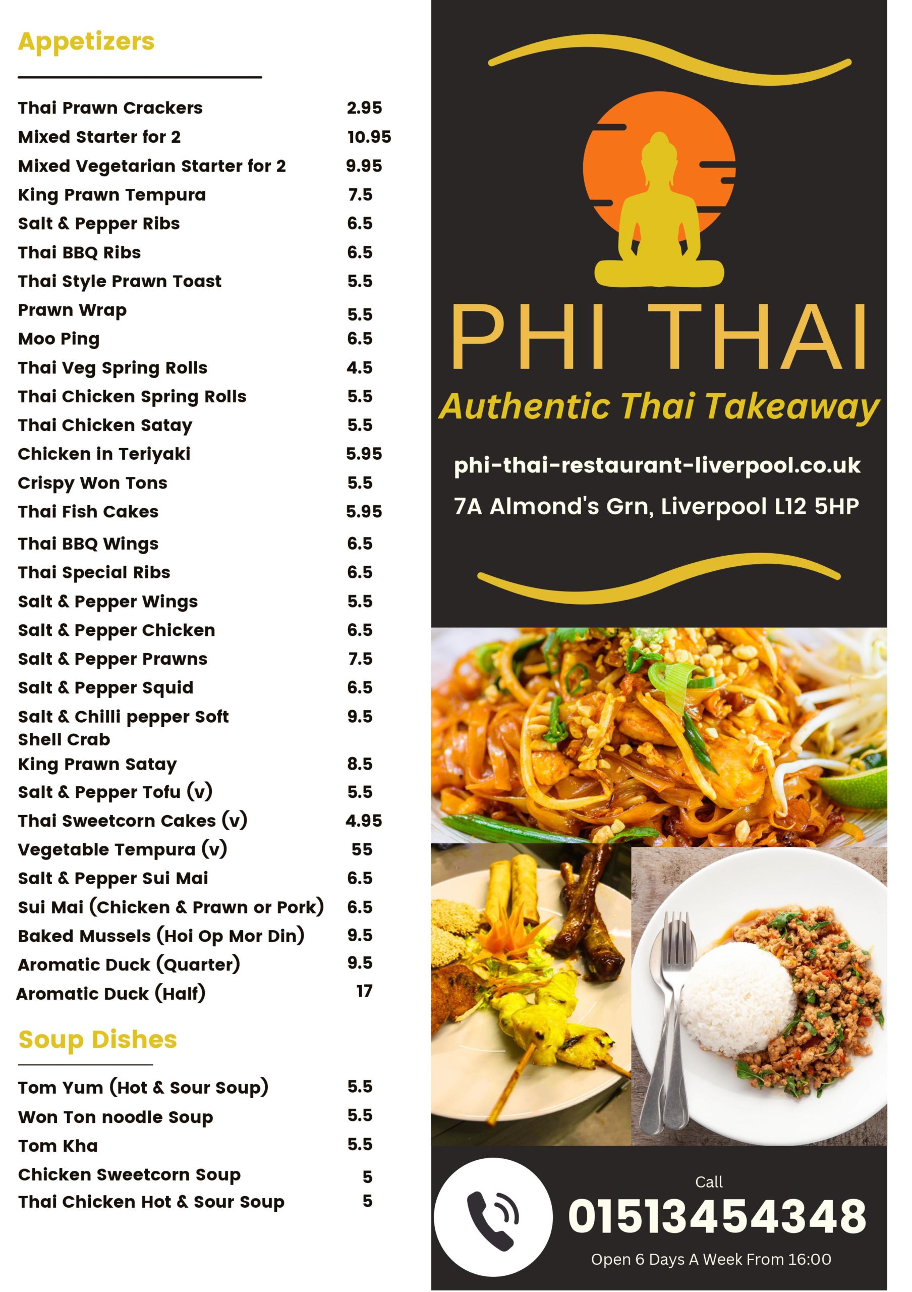 Thai Takeaway Liverpool Order Online Phi Thai Liverpool