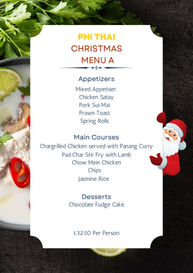 thai restaurant liverpool christmas menu 2024 A